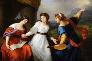 Angelica Kauffmann Zelfportret – Aarzeling tussen muziek en schilderkunst, 1791